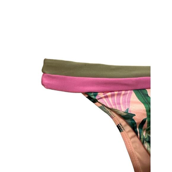 Seafolly Women's Las Palmas Banded Brazilian Boho Bikini Bottom Size 4 Peach NWT - Picture 4 of 8